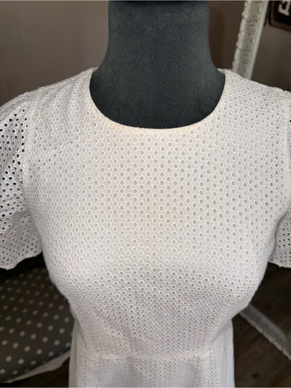 J. Crew • Cotton Eyelet Lace Mini Dress - Picture 15 of 16